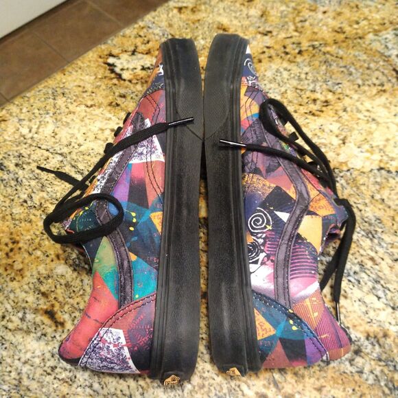 Vans Old Skool Low Abstract Multicolor Skate Shoes Men's Size 10 721454 - Picture 6 of 12